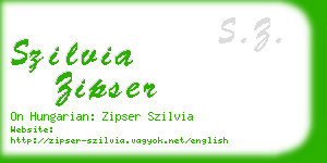 szilvia zipser business card